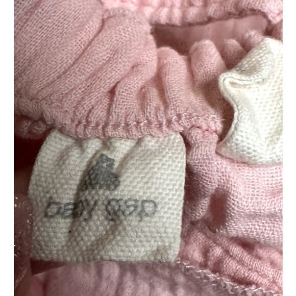 Gap Pink Dust Gauze Shortalls Baby Romper - Size 3-6 Months - Picture 4 of 4